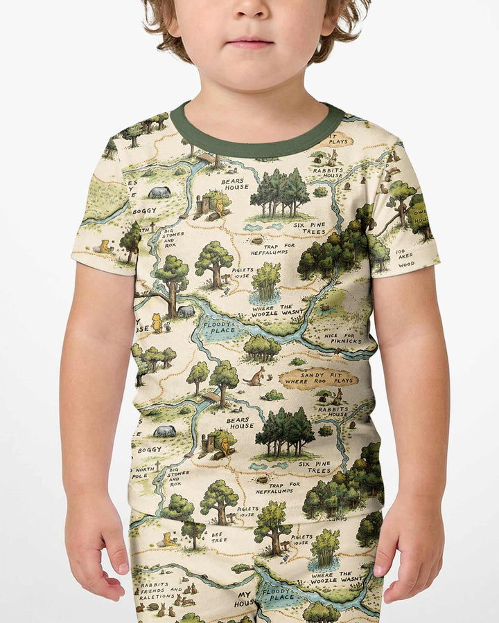Template Bamboo Two Piece Short Sleeve Shorts Pyjamas Set