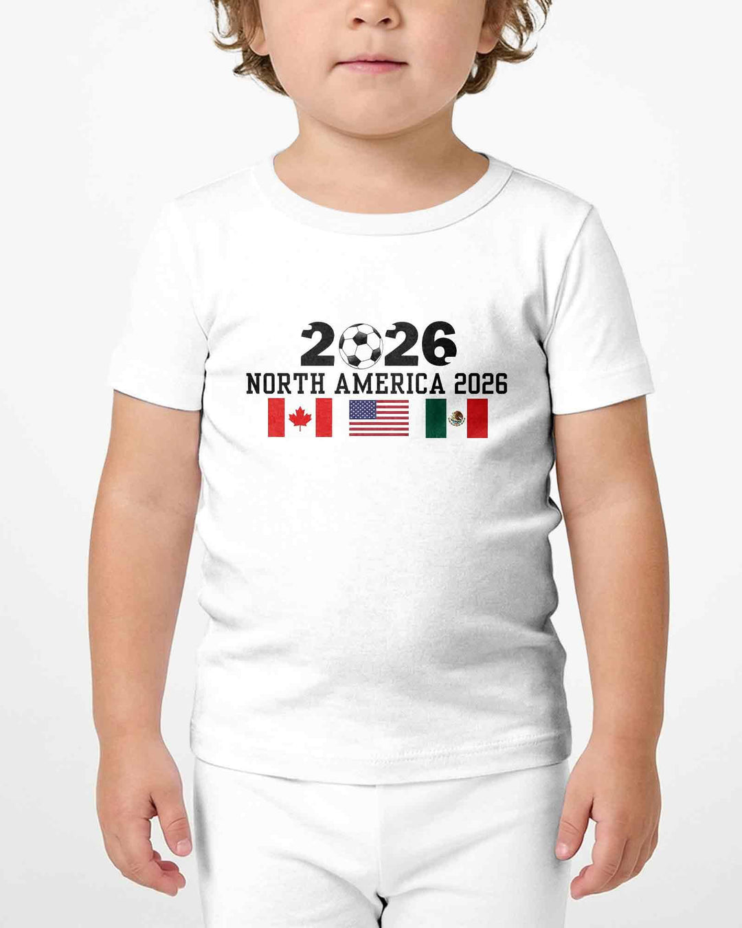 Soccer 2026 USA Canada Mexico Flags Bamboo Two Piece Short Sleeve Shorts Pajama Set
