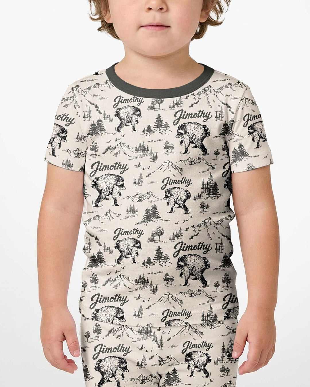 Template Bamboo Two Piece Short Sleeve Shorts Pyjamas Set