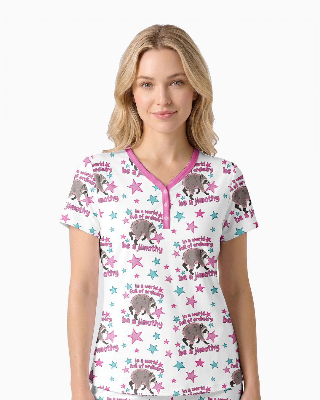 In A World Full Of Ordinary Be A Jimothy Bamboo Women Short Sleeve Short Pajama Set