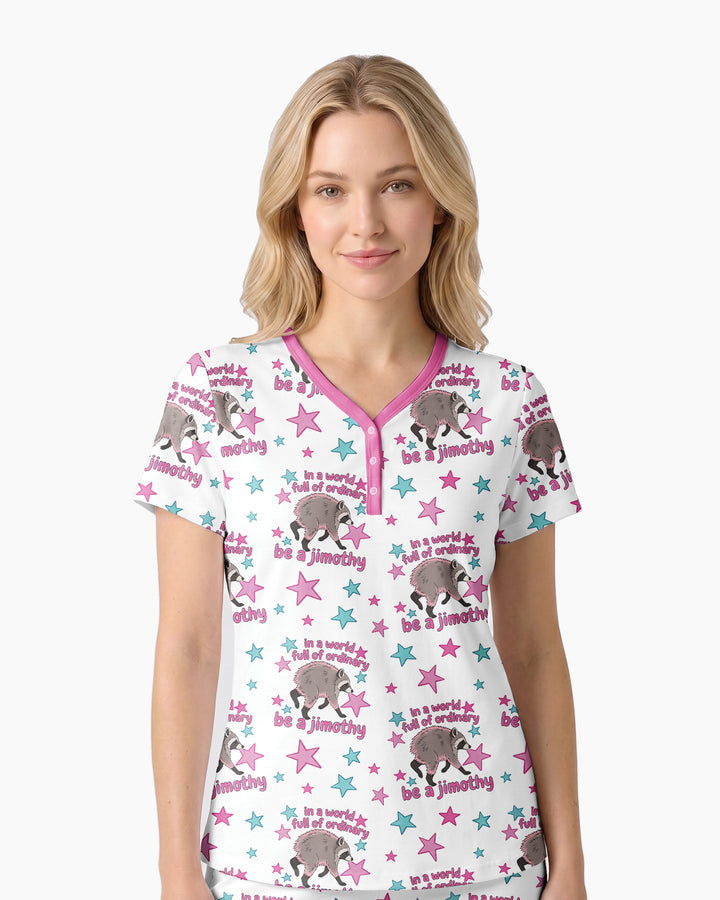 In A World Full Of Ordinary Be A Jimothy Bamboo Women Short Sleeve Short Pajama Set