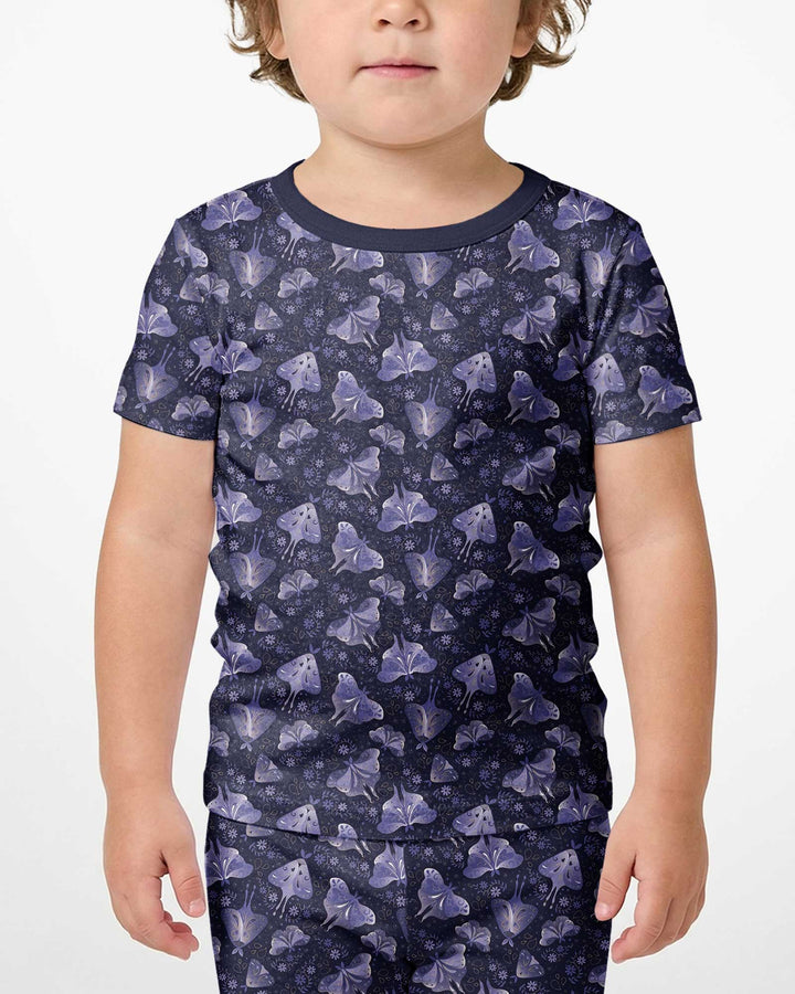 Very Peri Moths Bamboo Two Piece Short Sleeve Shorts Pajama Set