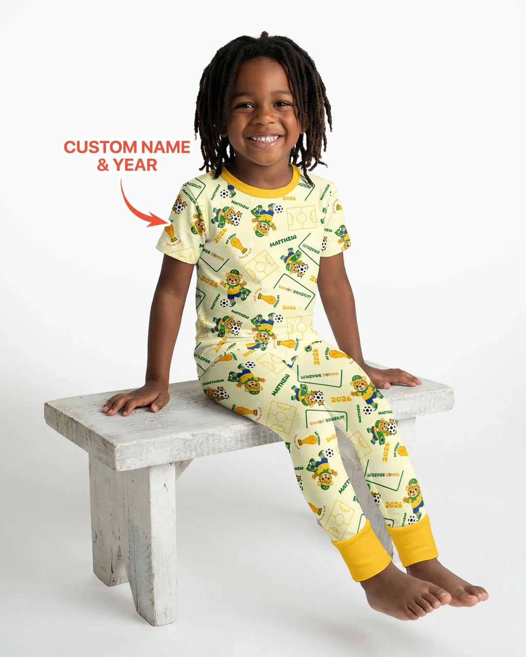 My First World Cup Bamboo Two Piece Short Sleeve Pajama Set
