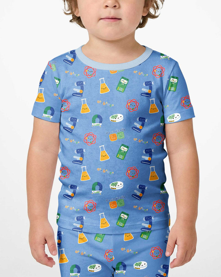 Scientist Lover Family Matching Bamboo Two Piece Short Sleeve Shorts Pajama Set