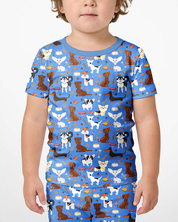 Dapper Dogs Bamboo Two Piece Short Sleeve Shorts Pyjamas Set