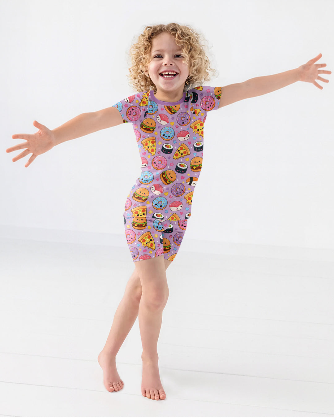 Template Bamboo Two Piece Short Sleeve Shorts Pyjamas Set