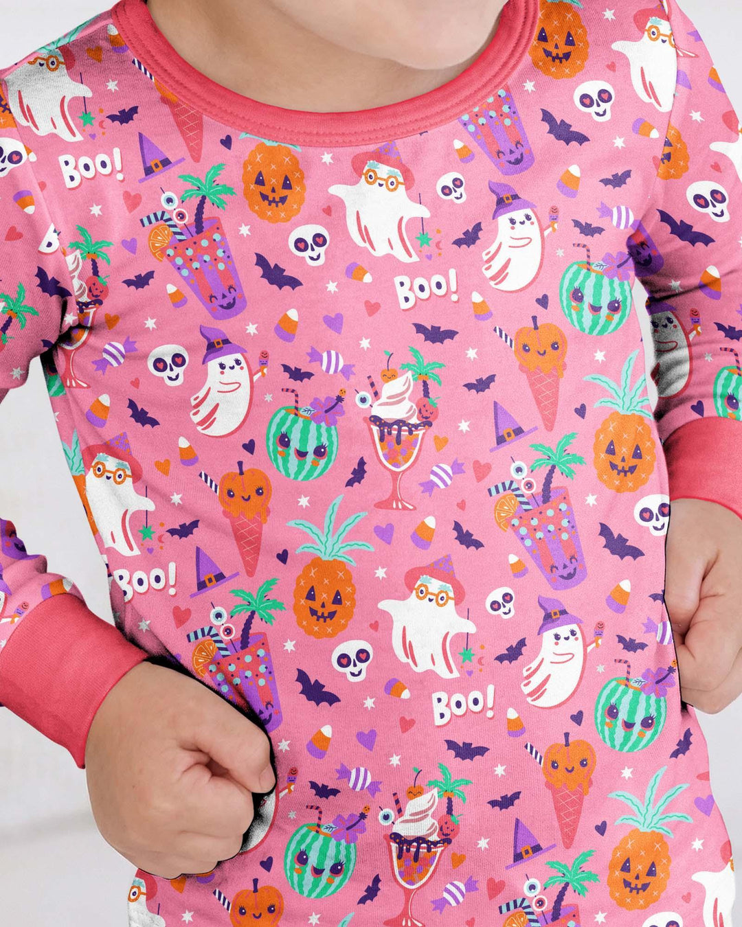Summerween Doodles Bamboo Two Piece Long Sleeve Pajama Set
