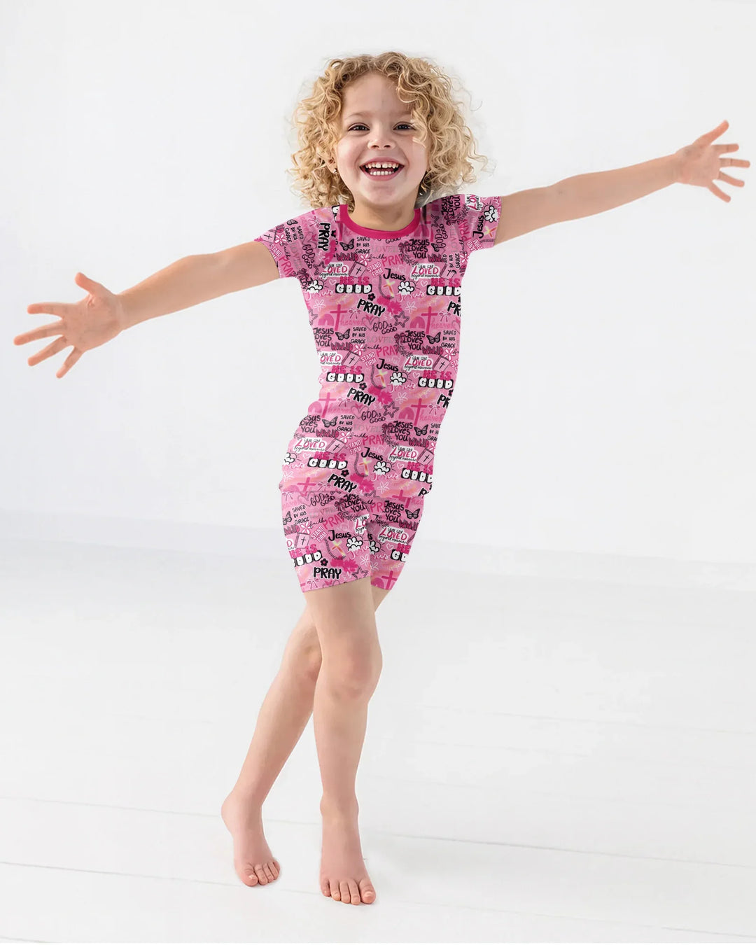 Template Bamboo Two Piece Short Sleeve Shorts Pyjamas Set