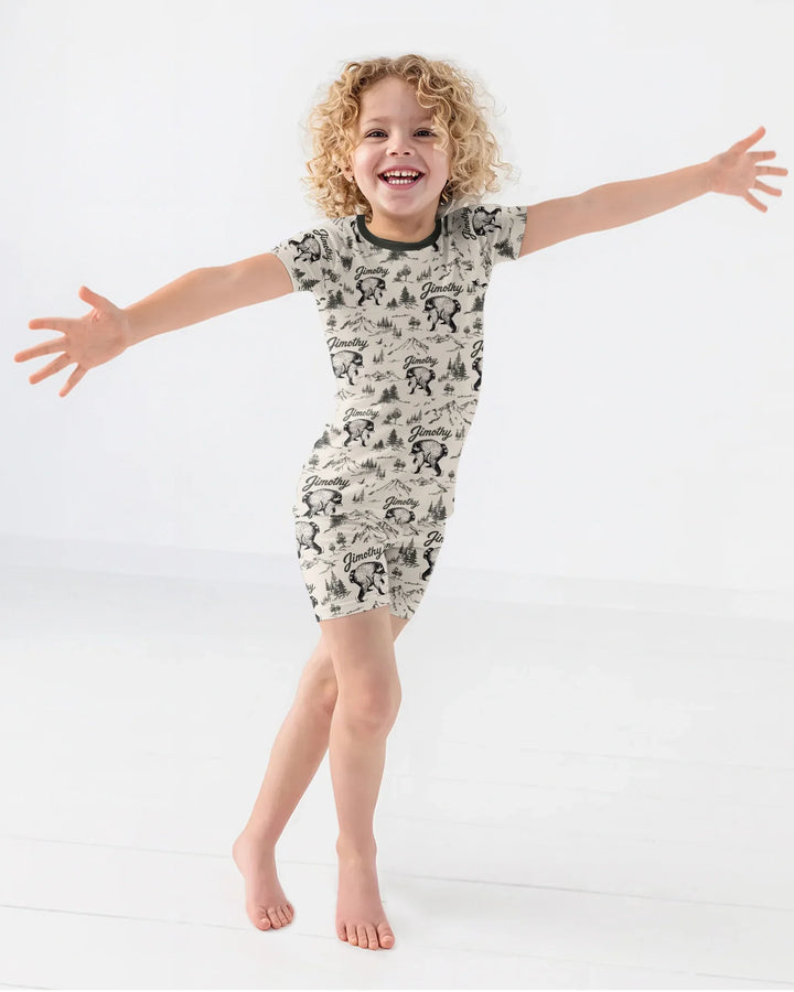 Template Bamboo Two Piece Short Sleeve Shorts Pyjamas Set