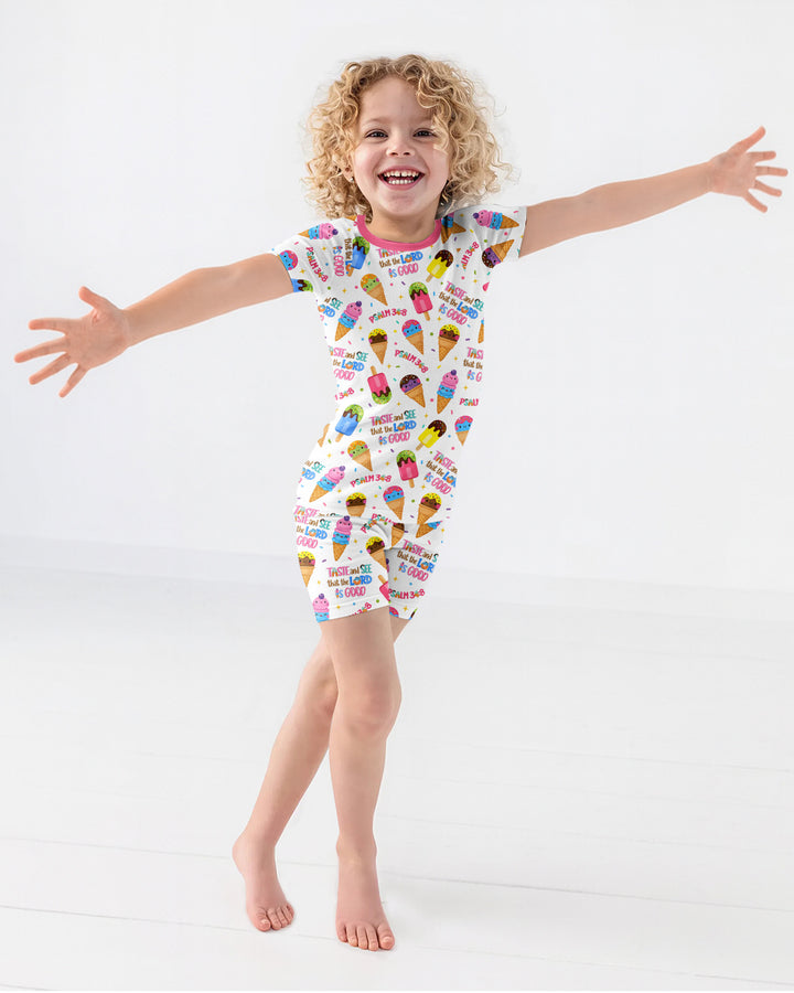 Template Bamboo Two Piece Short Sleeve Shorts Pyjamas Set