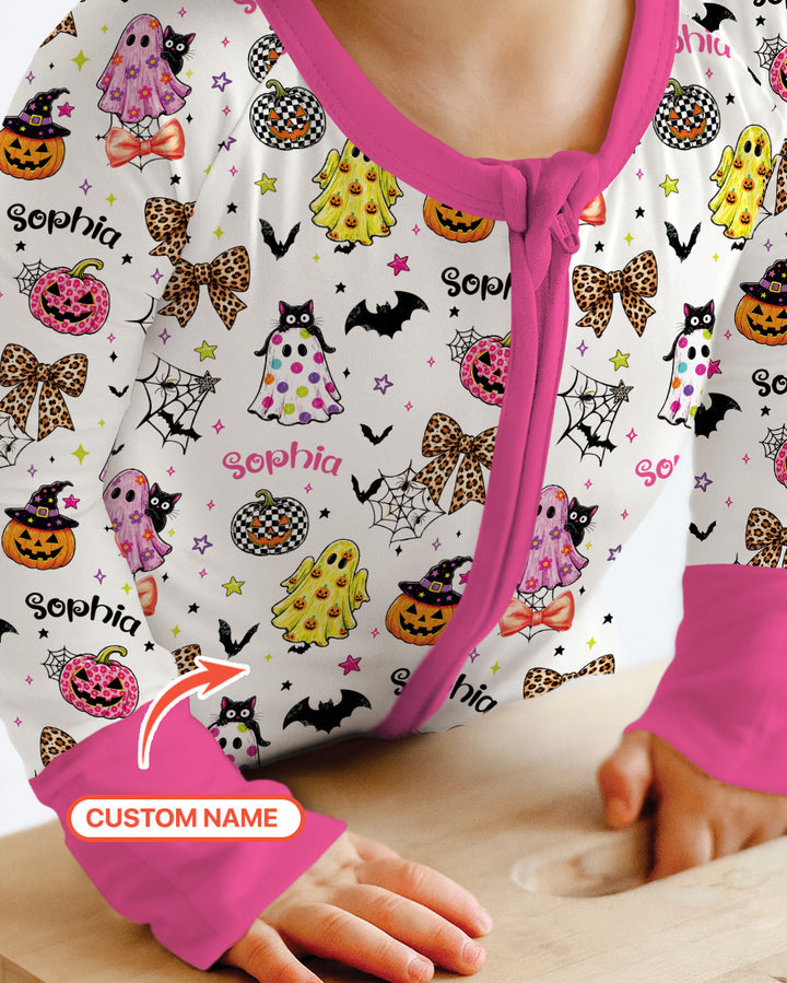 Custom Name Coquette Summerween Bamboo Convertible Zippy
