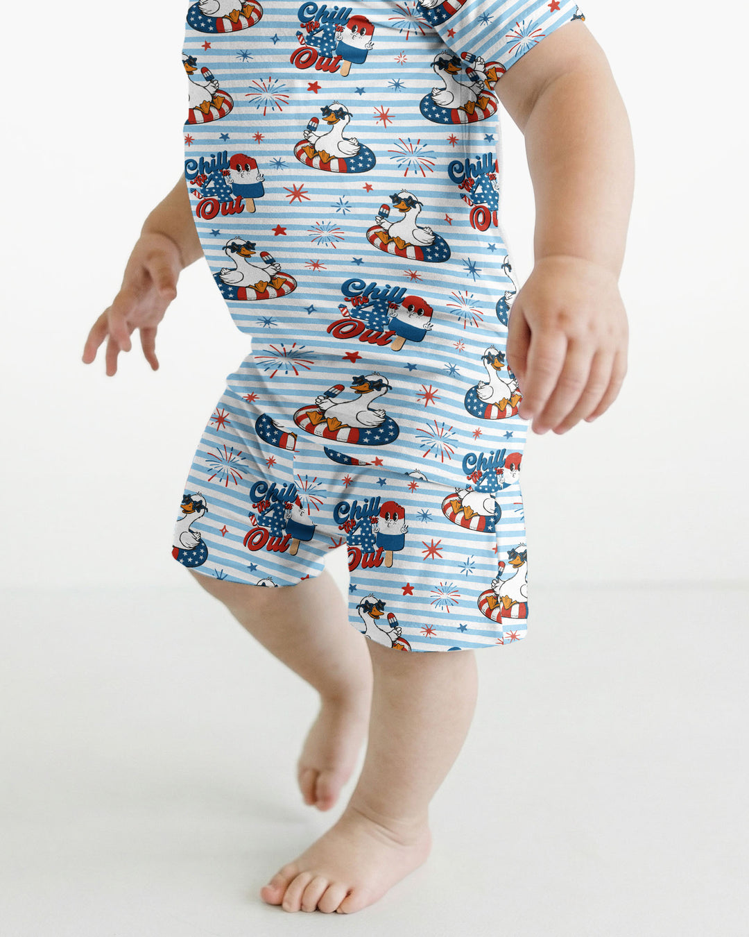 Chill the Fourth Out Bamboo Two Piece Short Sleeve Shorts Pajama Set