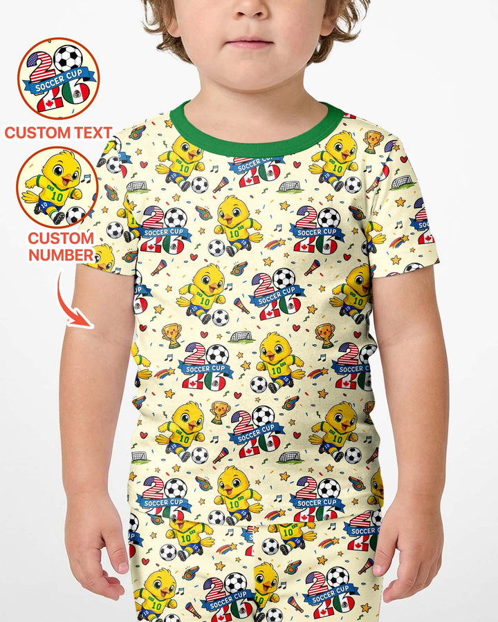 We Are The Champions Soccer Cup 2026 Bamboo Two Piece Short Sleeve Shorts Pajama Set