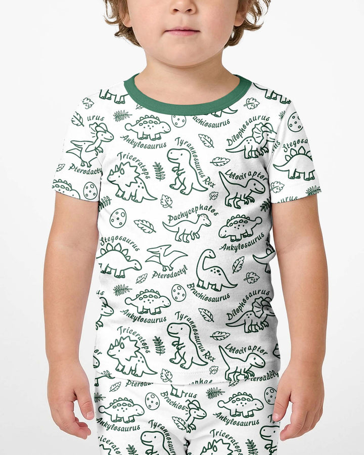 Template Bamboo Two Piece Short Sleeve Shorts Pyjamas Set