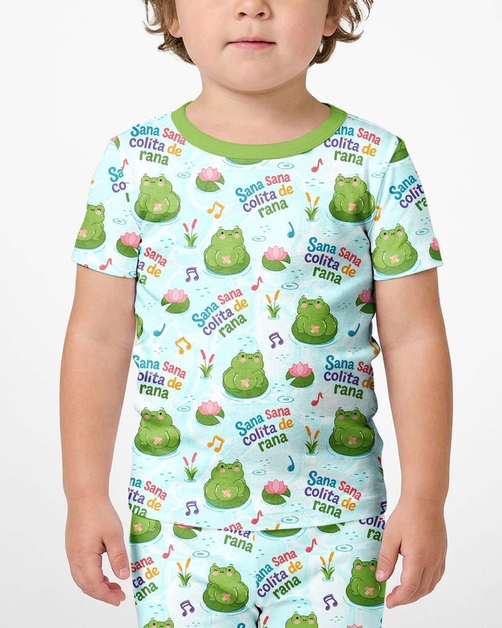 Sana Sana Colita De Rana Bamboo Two Piece Short Sleeve Shorts Pajama Set