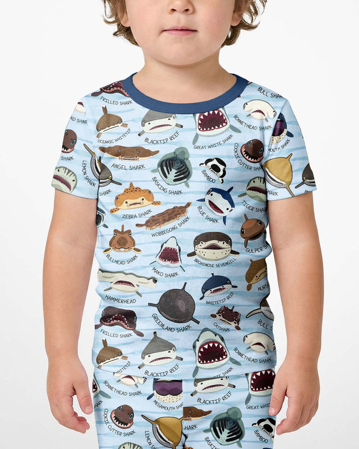 Template Bamboo Two Piece Short Sleeve Shorts Pyjamas Set