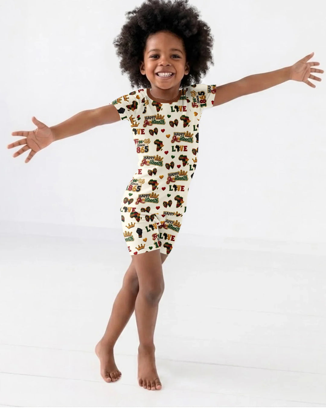 Juneteenth Free-ish Since 1865 Bamboo Two Piece Short Sleeve Shorts Pajama Set