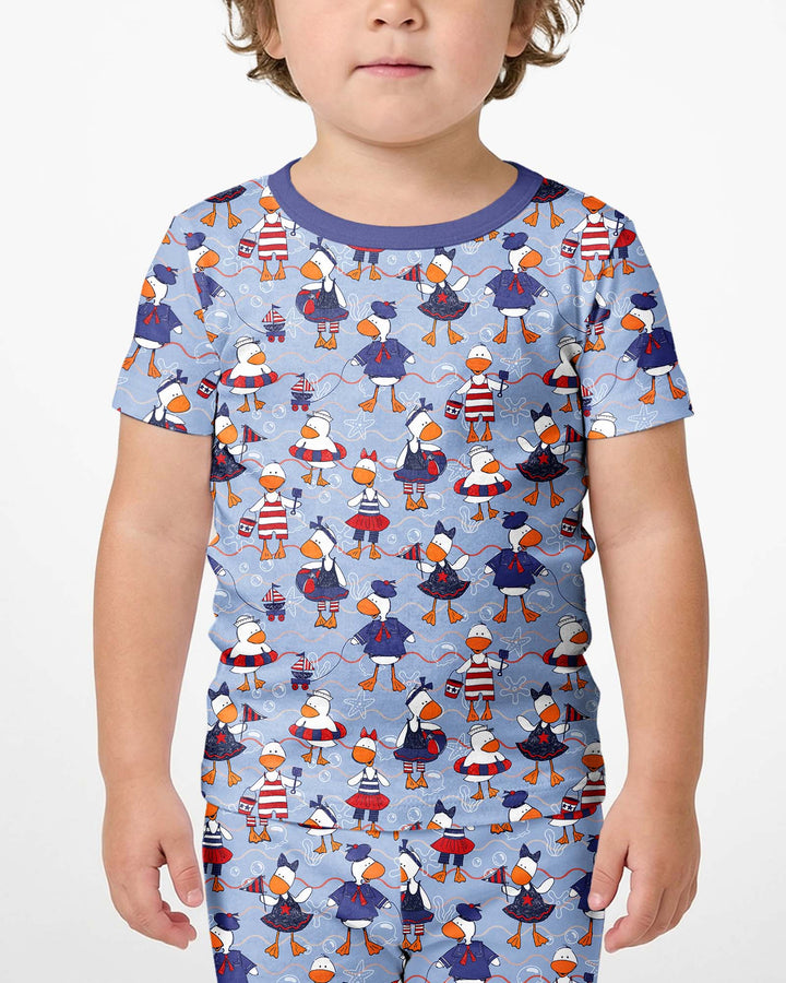 Freedom Floaties Family Matching Bamboo Two Piece Short Sleeve Shorts Pajama Set