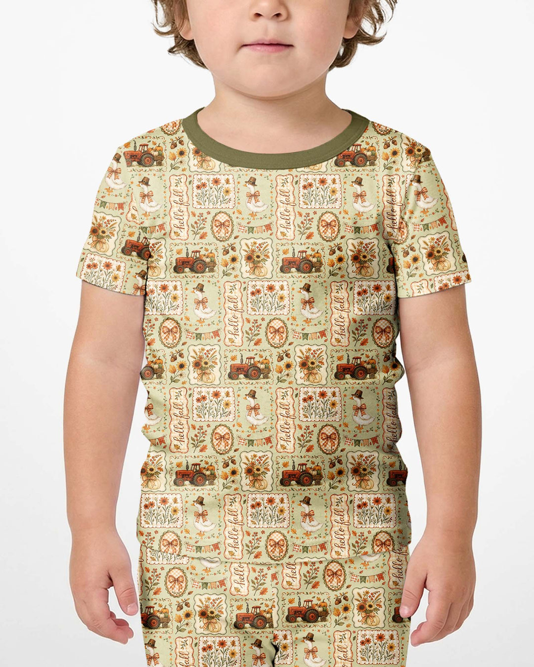 Template Bamboo Two Piece Short Sleeve Shorts Pyjamas Set