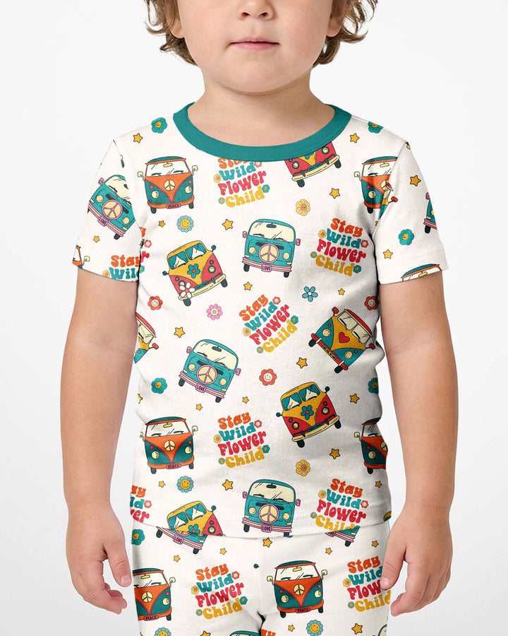 Template Bamboo Two Piece Short Sleeve Shorts Pyjamas Set
