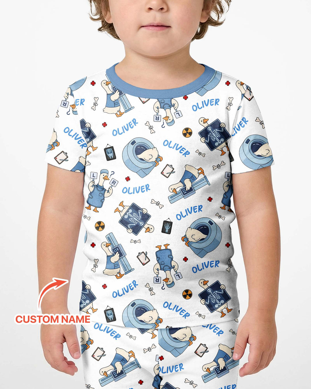 Rad Tech Goose Bamboo Two Piece Short Sleeve Shorts Pajama Set