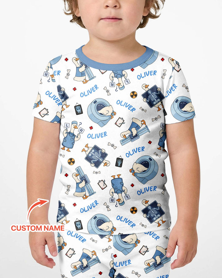 Rad Tech Goose Bamboo Two Piece Short Sleeve Shorts Pajama Set