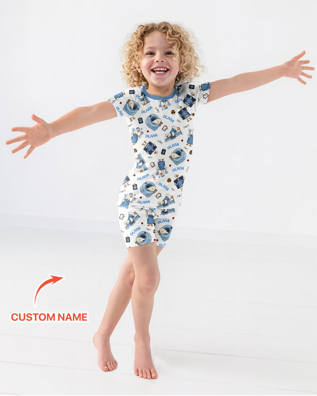 Rad Tech Goose Bamboo Two Piece Short Sleeve Shorts Pajama Set
