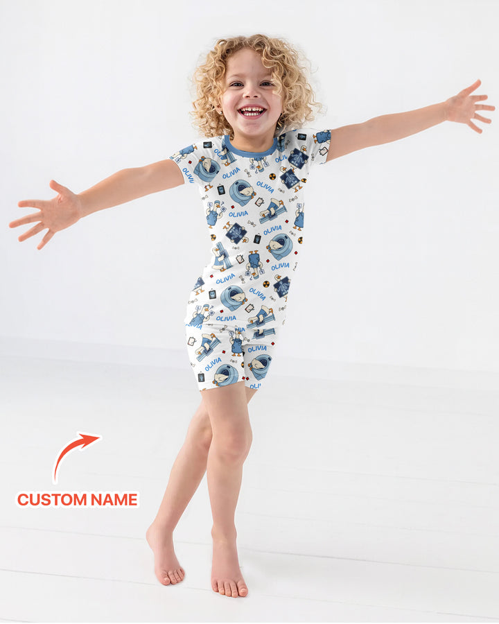 Rad Tech Goose Bamboo Two Piece Short Sleeve Shorts Pajama Set