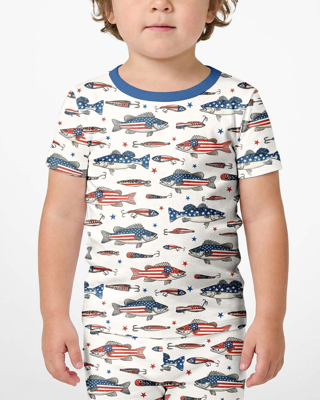 Hooked On Freedom Bamboo Two Piece Short Sleeve Shorts Pajama Set