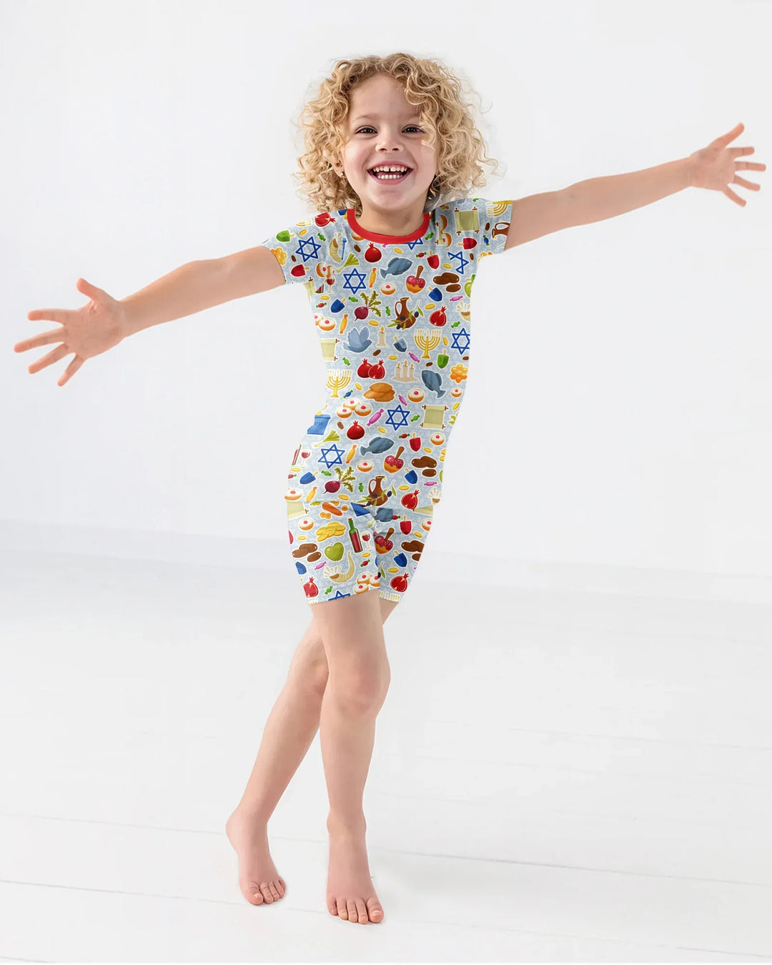 Shana Tovah Bamboo Two Piece Short Sleeve Shorts Pajama Set