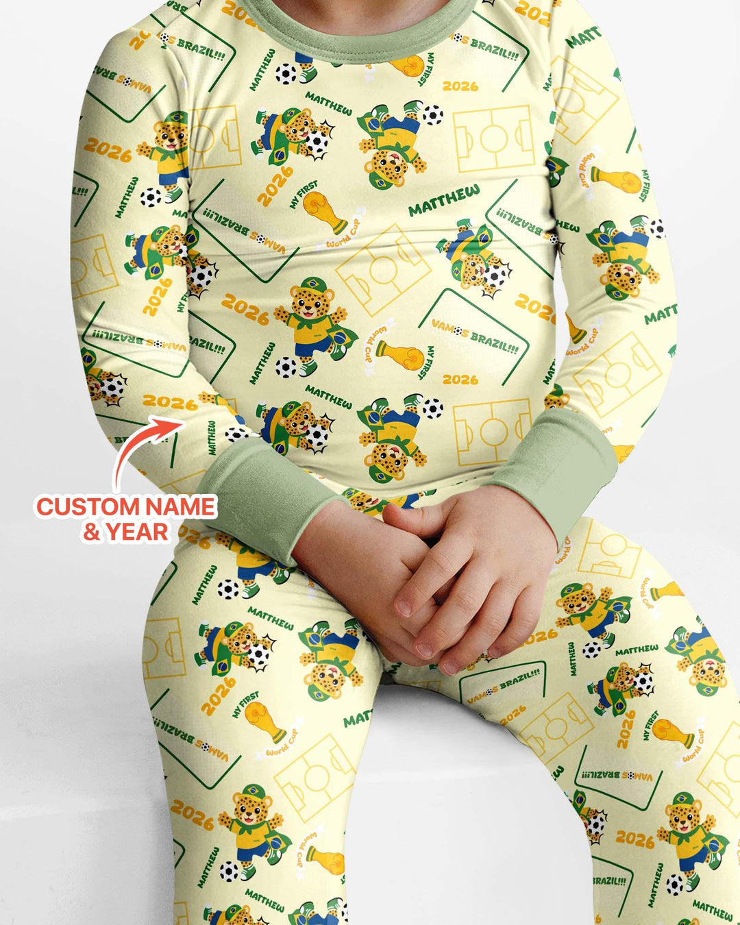 My First World Cup Bamboo Two Piece Long Sleeve Pajama Set