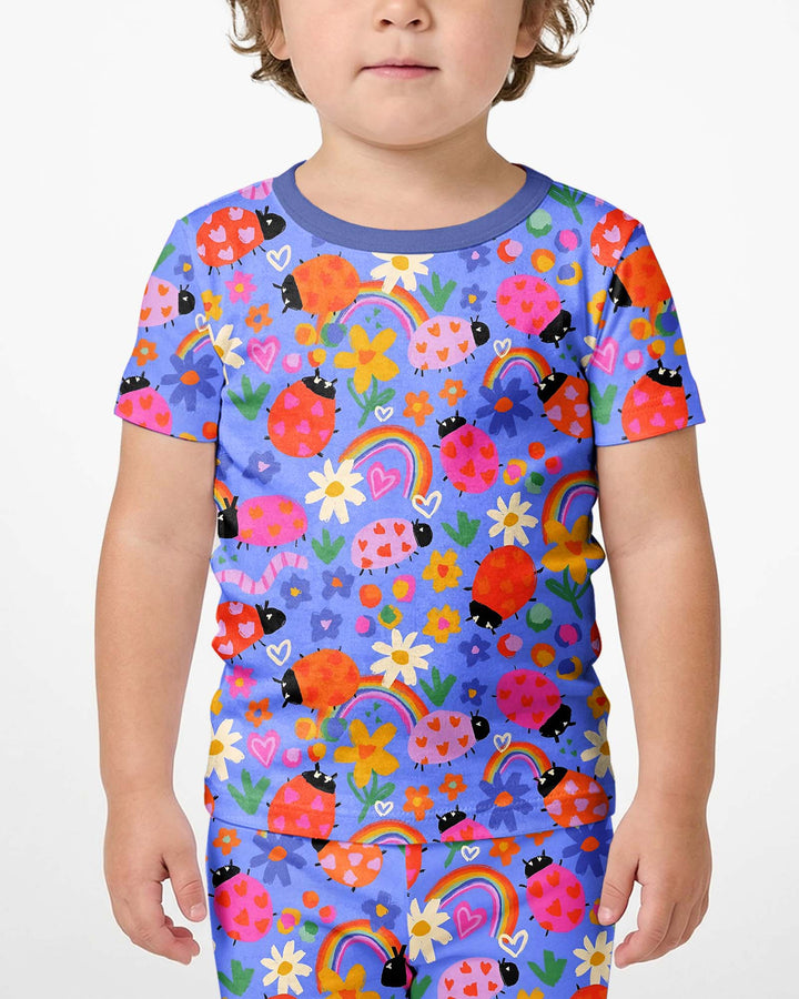 Lady Bugs Bamboo Two Piece Short Sleeve Shorts Pyjamas Set