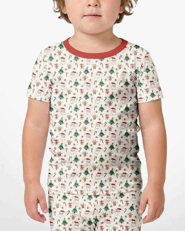 Template Bamboo Two Piece Short Sleeve Shorts Pyjamas Set