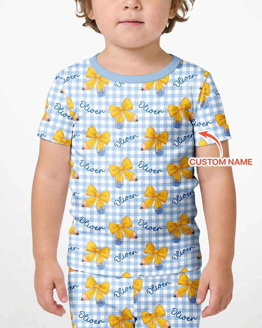 CUSTOM Template Bamboo Two Piece Short Sleeve Pyjamas Set