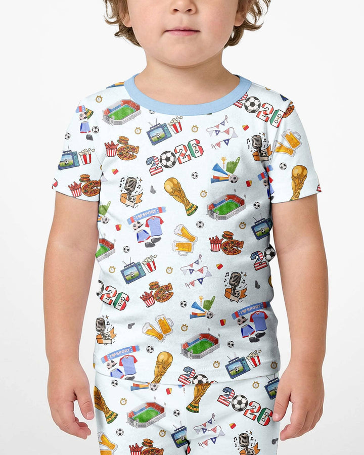 Dreaming of The Cup Bamboo Two Piece Short Sleeve Shorts Pajama Set