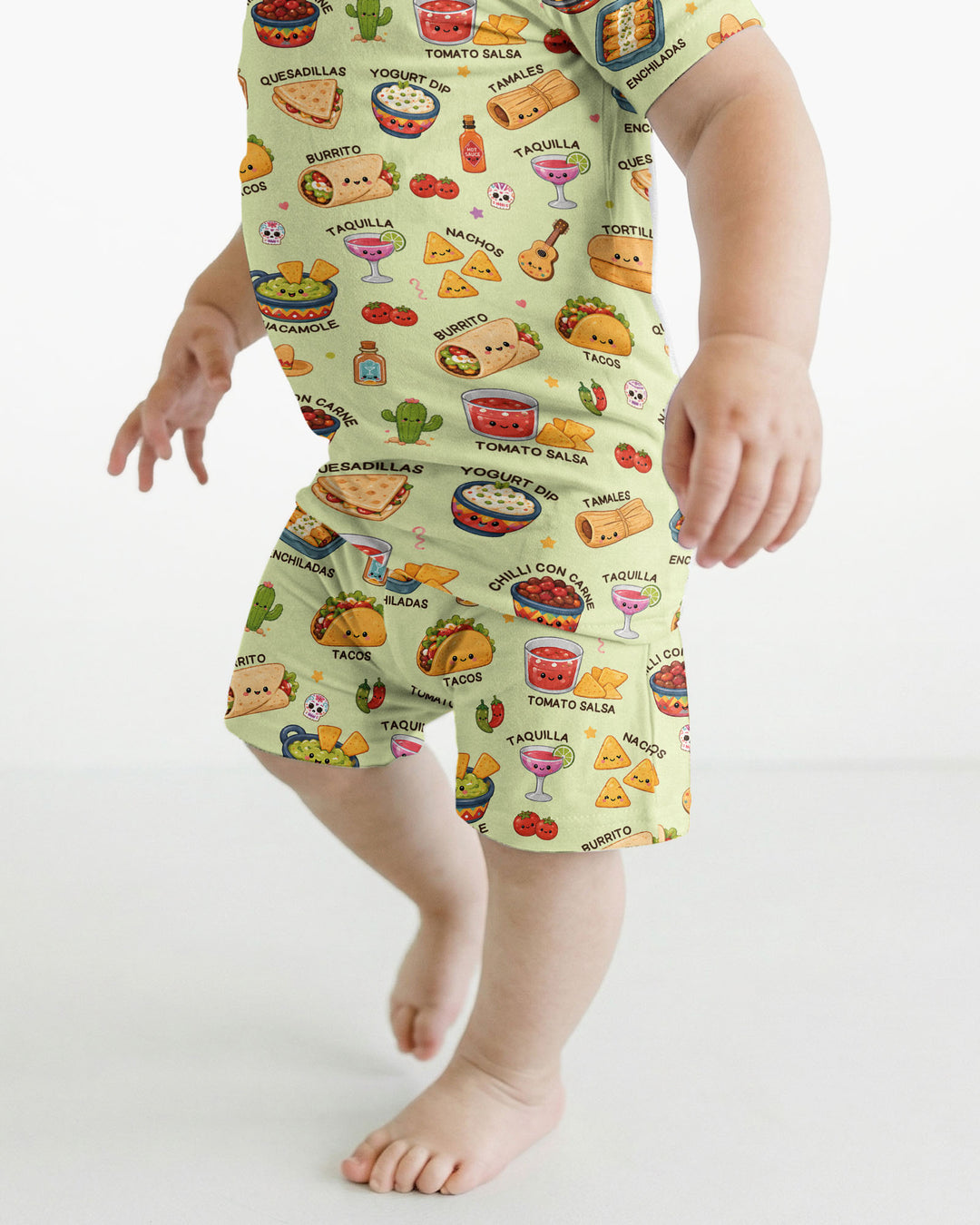 Template Bamboo Two Piece Short Sleeve Shorts Pyjamas Set