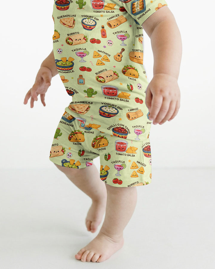 Template Bamboo Two Piece Short Sleeve Shorts Pyjamas Set