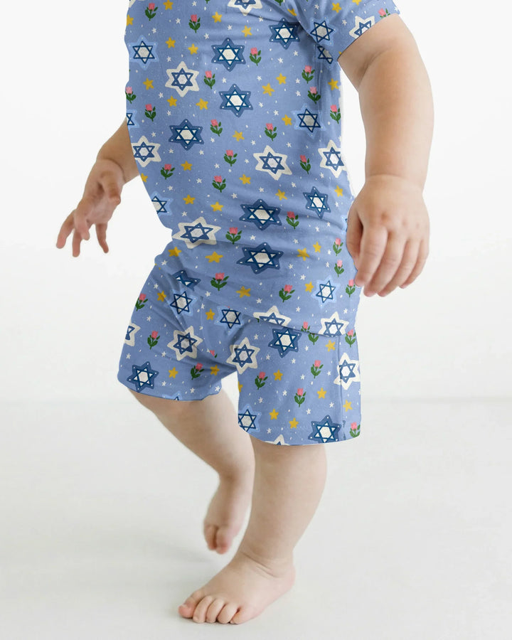 Starry Bloom Blessings Family Matching Bamboo Two Piece Short Sleeve Shorts Pajama Set