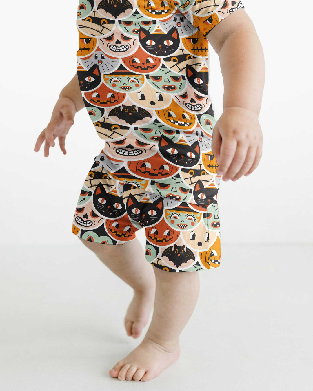 Monster Mash-Up Bamboo Two Piece Short Sleeve Shorts Pajama Set