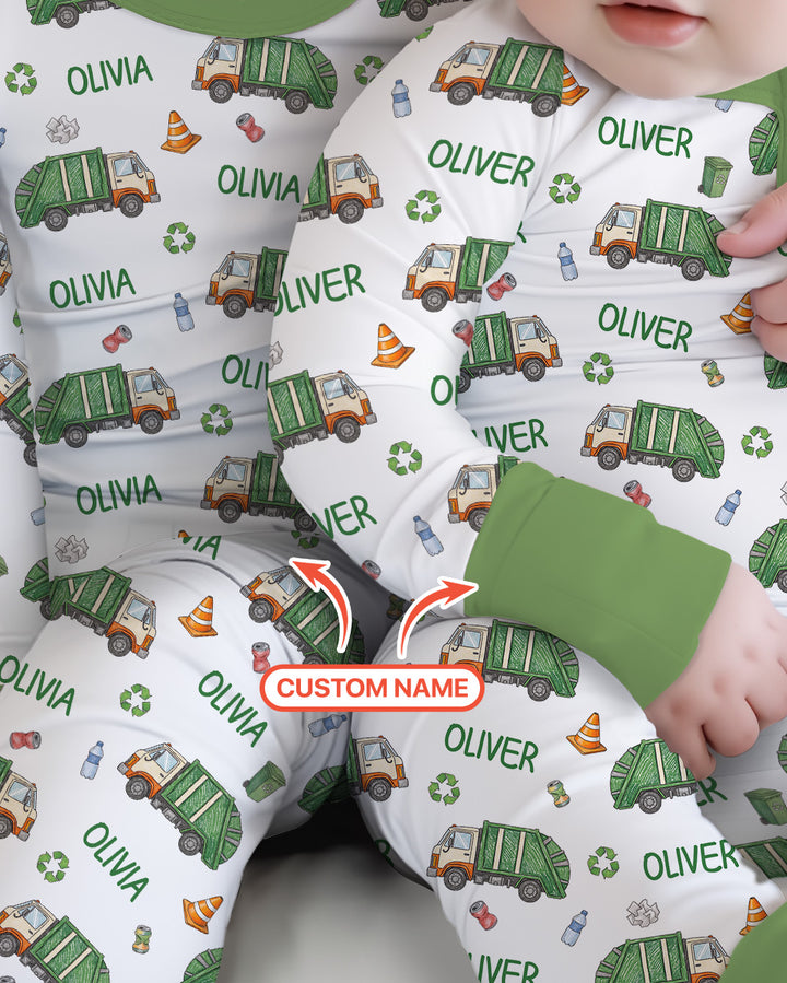 Custom Name Garbage Day Bamboo Convertible Zippy