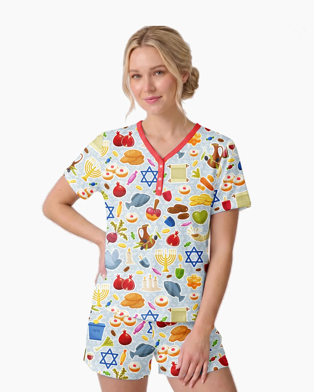 Shana Tovah Bamboo Women Short Sleeve Short Pajama Set