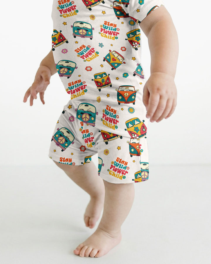 Template Bamboo Two Piece Short Sleeve Shorts Pyjamas Set