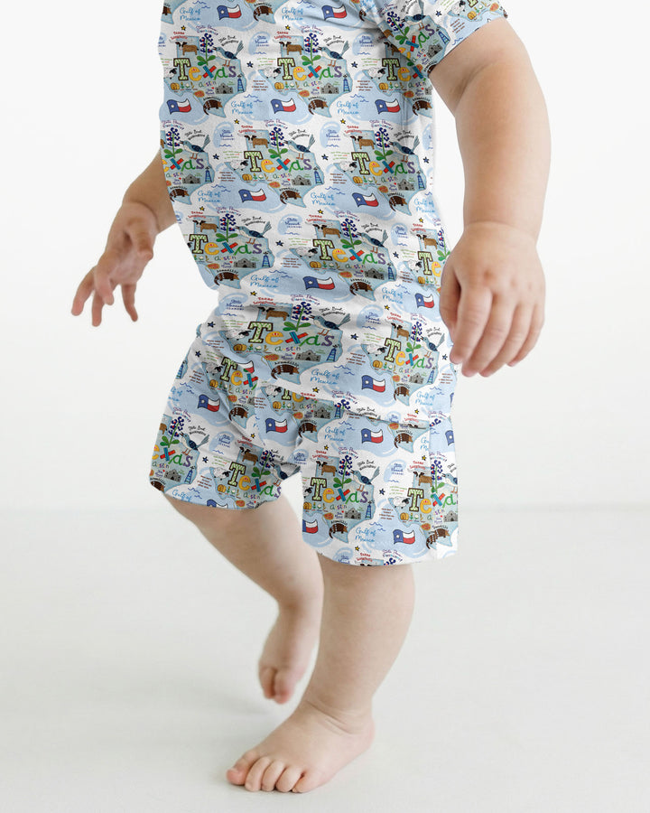 Template Bamboo Two Piece Short Sleeve Shorts Pyjamas Set