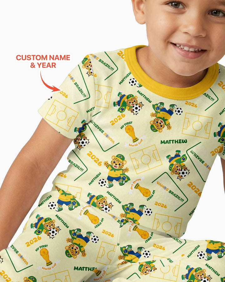 My First World Cup Bamboo Two Piece Short Sleeve Pajama Set