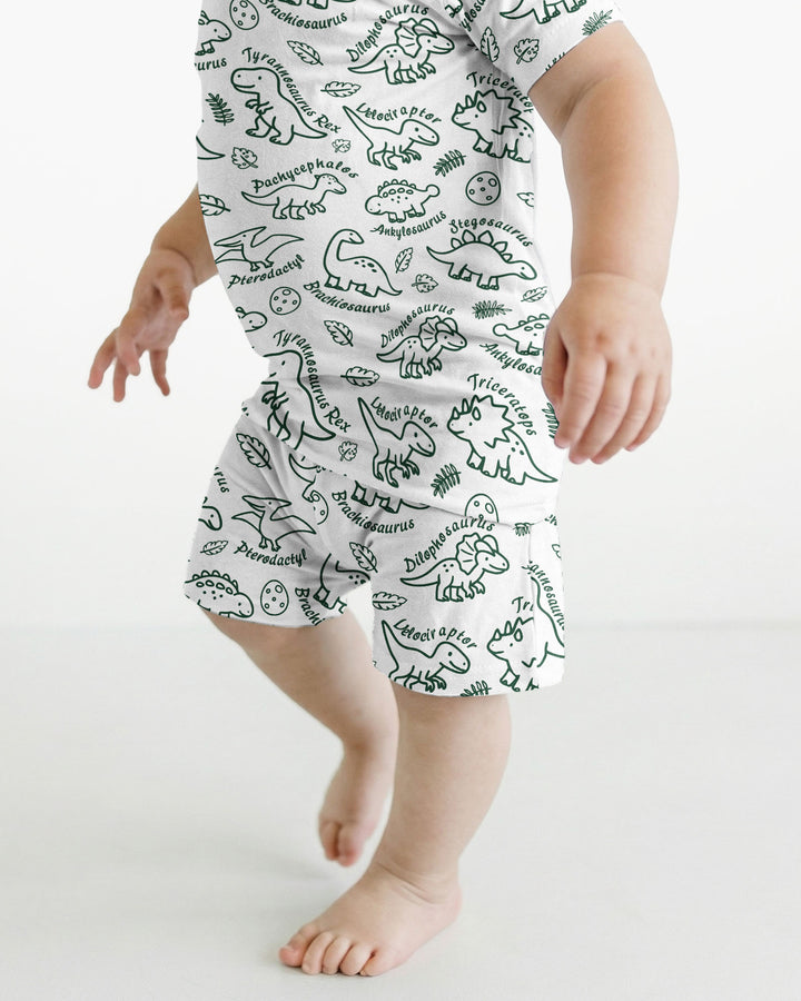 Template Bamboo Two Piece Short Sleeve Shorts Pyjamas Set