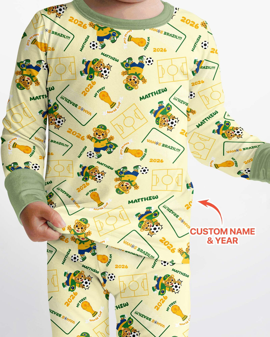 My First World Cup Bamboo Two Piece Long Sleeve Pajama Set