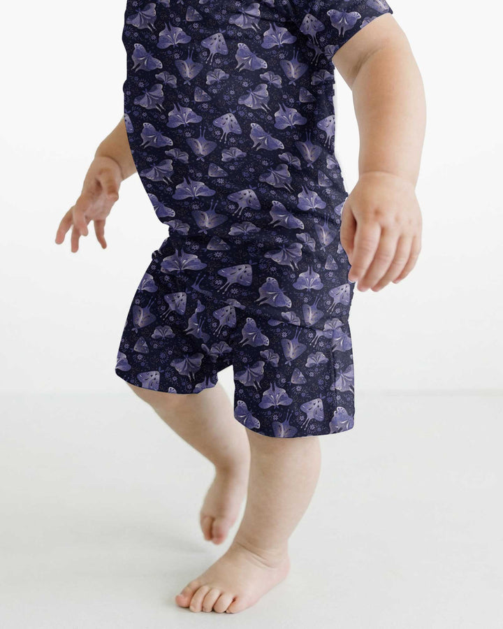 Very Peri Moths Bamboo Two Piece Short Sleeve Shorts Pajama Set