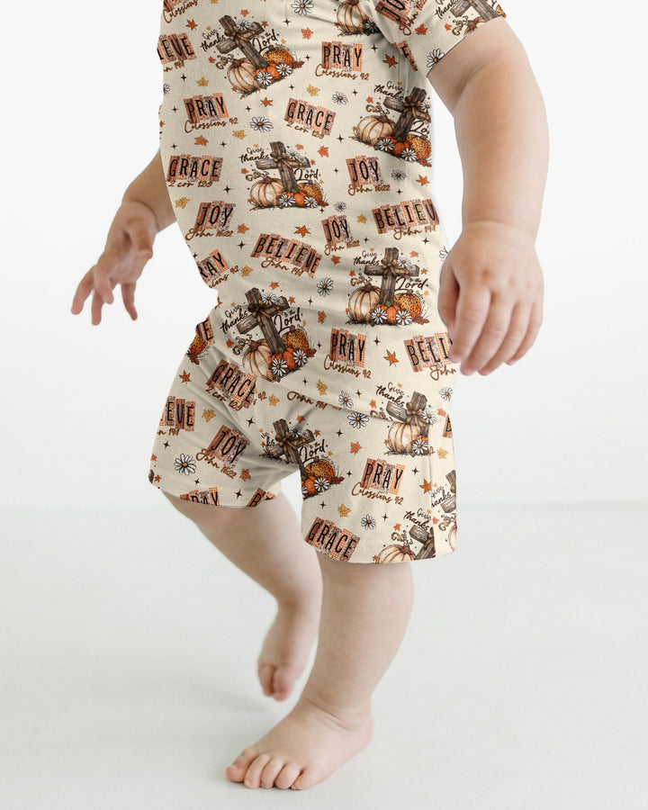 Template Bamboo Two Piece Short Sleeve Shorts Pyjamas Set