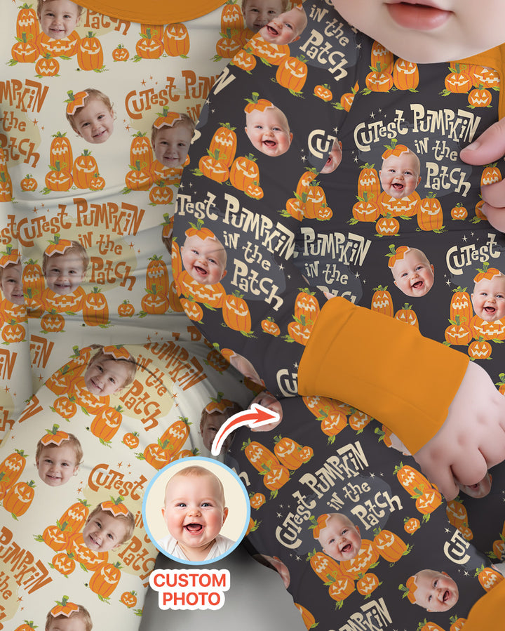 Custom Photo Cutest Pumpkin in the Patch Bamboo Convertible Zippy