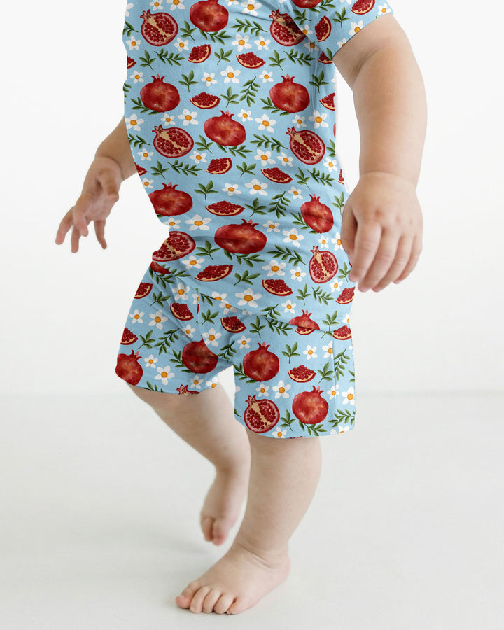 Pomegranate Garden Joy Family Matching Bamboo Two Piece Short Sleeve Shorts Pajama Set